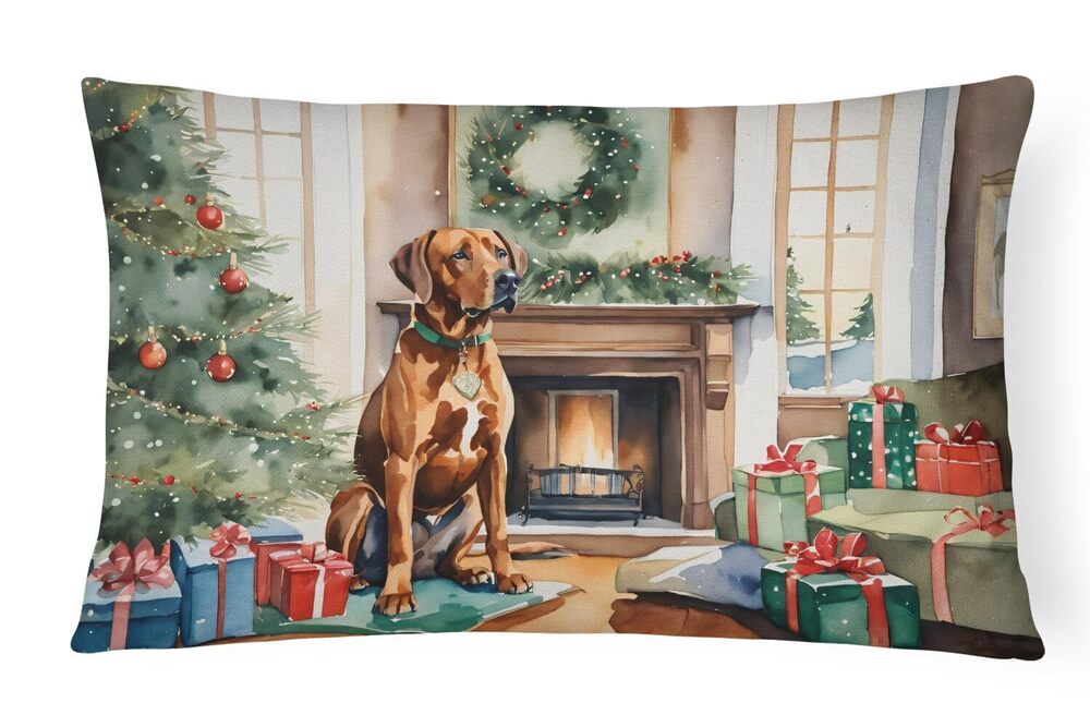 1405 DAC2735PW1216 Rhodesian Ridgeback Cozy Christmas Throw Pillow Machine